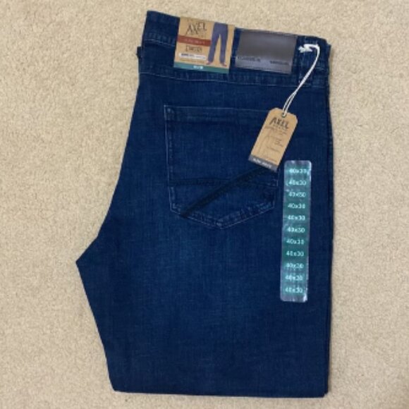 T K AXEL Jeans Men’s Slim Boot Stretch Blue Denim Jeans Size 40x30 - Picture 3 of 6